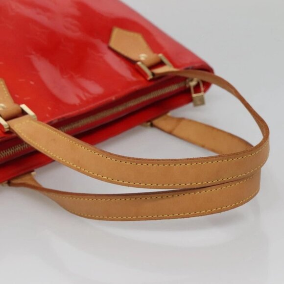 LOUIS VUITTON Monogram Vernis Houston Hand Bag Red M91092 LV Auth ep10400 - Picture 8 of 13